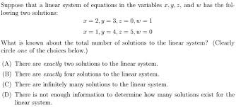 Linear System Of Equations