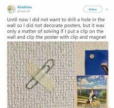 Use Paperclip To Hang Posters Without