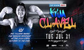 Kim clavel's next boxing match. 2020 Espy Winner Kim Clavel Returns To The Boxing Ring July 21 Live On Espn Espn Press Room U S