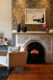 42 Best Wallpaper Fireplace Ideas