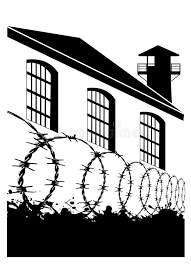 Monochrome Silhouette of a Prison Vector Illustration Stock Vector -  Illustration of crime, criminal: 165094835
