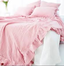 Baby Pink Ruffle Duvet Cover Cotton