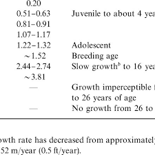 Approximate Growth Rate Of The American Alligator A Age