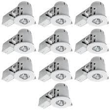 Globe Electric 4 In White Dimmable Recessed Lighting Kit 10 Pack 90540 Vip Outlet
