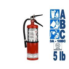 portable fire extinguisher 5 lbs type