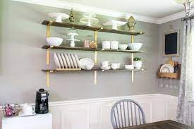 dining room shelves for dish display