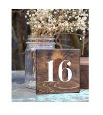 Wood Wooden Table Numbers