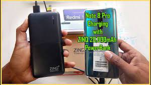 Redmi note 8 pro charging with Zinq 20,000mAh powerbank - YouTube
