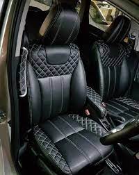 Black Leather Designer Car Seat Covers