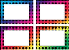 Borders And Frames Clip Art Rainbow Polka Dot Templates