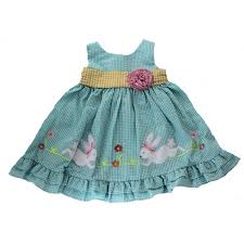 Good Lad Baby Girls Bunny Seersucker Dress