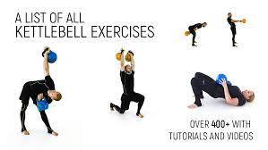 list of all kettlebell exercises with