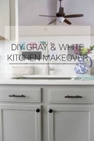 gray and white kitchen makeover