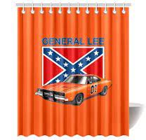 dukes of hazzard general lee shower curtain