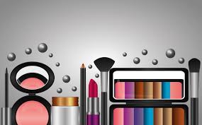 set of professional cosmetics makeup tools