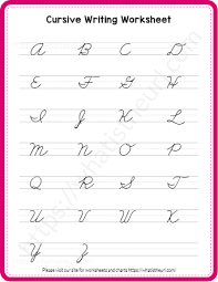 cursive writing a to z poster your