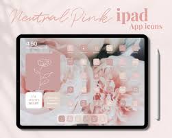 Neutral Pink Ipad App Icons Aesthetic