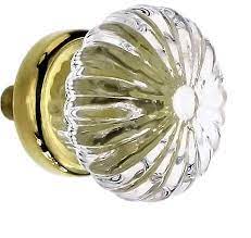 Ribbed Clear Glass Cabinet Knobs