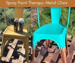 how to spray paint a metal chair easy