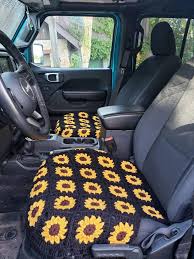 Sunflower Crochet Bottom Seat Cover