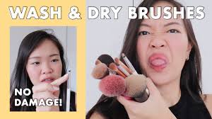 drying makeup brushes