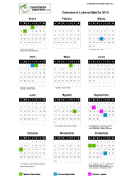 Calendario Laboral Melilla 2015