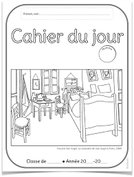 Classe Ce1 Page De Garde Cahier Du Jour - Pages de garde artistiques - Lutin Bazar