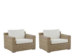 An armchair or armchairs are comfortable to sit on. Set Of 2 Rattan Garden Armchairs Light Brown Ardea Beliani Co Uk