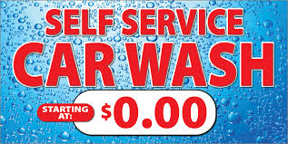 self service car wash banner with