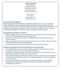 Sample Federal Resume Outline PDF Format