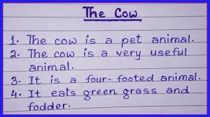 10 lines on cow in english / the cow essay 10 lines in english/ cow essay  in english 10 lines - YouTube