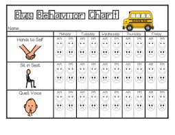 Bus Behavior Chart Good Behavior Chart Student Behavior
