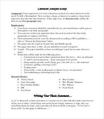 OMAM Character Analysis Essay   Of Mice and Men Writing Assignment    