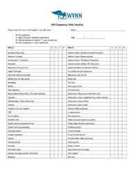 clinical skills test checklist