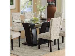 Formal Dining Table With Glass Top In