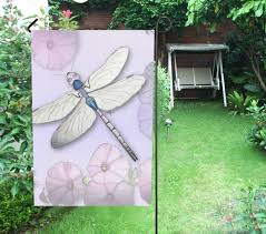 Decorative Dragonfly And Fl Garden