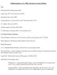 utilitarianism j s mill and more recent debates 