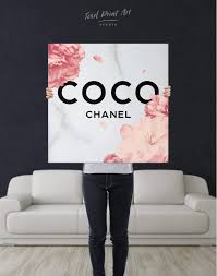 coco chanel logo canvas wall art