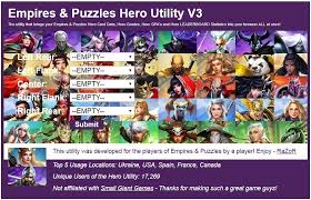 And when released on 15th sept 2021, empires and puzzles will take. Empires Puzzles Hero Utility Bringing It All Together For You Player Guides Empires Puzzles Community Forum