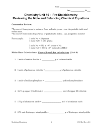 write balanced chemical equations for
