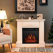 32 Heater Electric Fireplace Mantel Tv