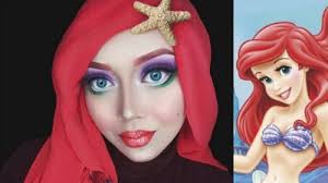 makeup artist uses hijab to turn into