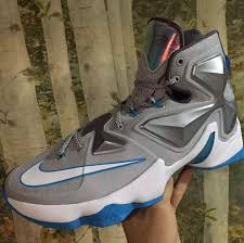 Nike Lebron 13 Grey Blue White Sneaker Bar Detroit