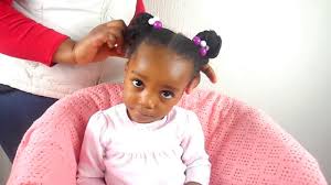 Start at the front of your hairline and use a comb to make a small part in. Natural Hair Kids Styles Baby Natural Hairstyles Natural Kids Youtube