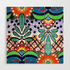 Mexican Tile Design Wood Wall Art