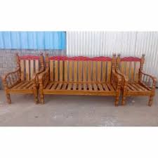 brown wooden sofa set at rs 15000 set