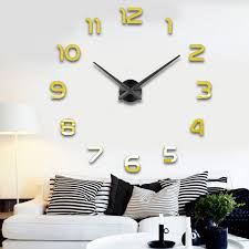 Large Wall Clock Quartz 3d Diy Big