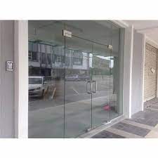 Hinged Plain Tempered Glass Door At Rs