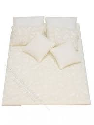 White Fl Bedding Set