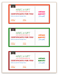 3 Per Pages Gift Certificate Templates Gift Certificate Template